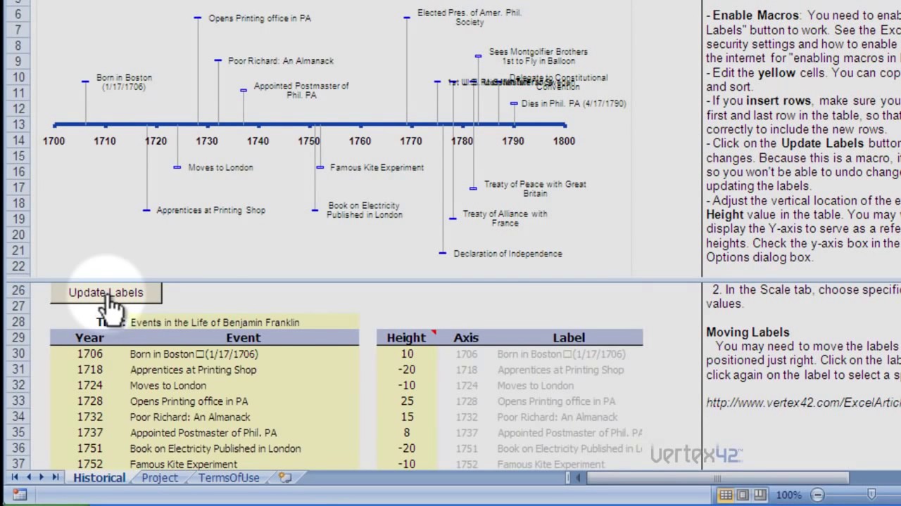 history timeline template