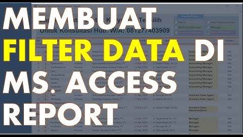 Filtering Data Rekord Pada Report Microsoft Access Dengan Macro