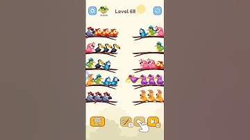 Bird sort color | Level 68... #shorts
