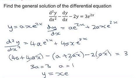 OCR Core Pure: Second order differential equations 2-6