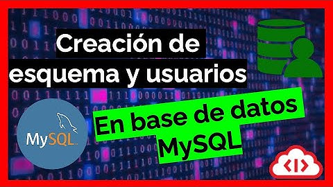 Crea ESQUEMAS y USUARIOS en base de datos MySQL