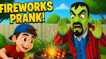 💥 Fireworks Prank on Grumpy Bob! | Scary Stranger 3D - Fireworks Display | DYNAMIC DUO