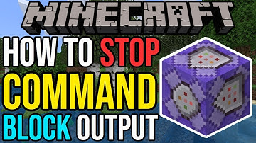 How To Disable Command Block Output