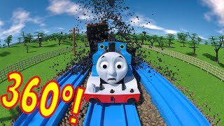 360º Tomica Томас И Его Друзья: Coal Trucks Smash Into Thomas!