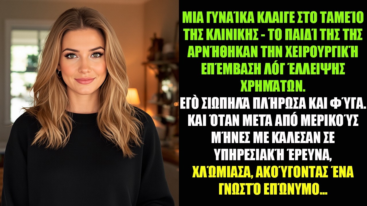 ΜΙΑ ΓΥΝΑΊΚΑ ΚΛΑΙΓΕ ΣΤΟ ΤΑΜΕΊΟ ΤΗΣ ΚΛΙΝΙΚΗΣ - ΤΟ ΠΑΙΔΊ ΤΗΣ ΤΗΣ ΑΡΝΉΘΗΚΑΝ ΤΗΝ ΧΕΙΡΟΥΡΓΙΚΉ ΕΠΈΜΒΑΣΗ...