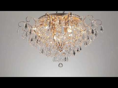 Потолочная хрустальная люстра Favourite Pluvia 2447-9U Потолочная хрустальная люстра Favourite Pluvia 2447-9U