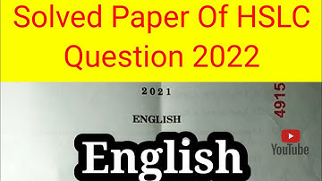 Solved Paper // Seba // HSLC 2022 // English Question // @imsaif03
