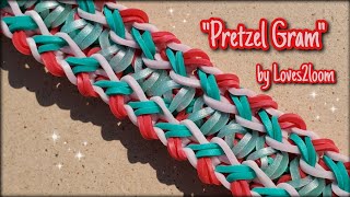 &quot;Pretzel Gram&quot; Rainbow Loom Bracelet Tutorial (4 bars wide)