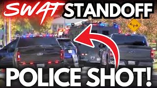 SWAT STANDOFF! Addison Illinois. POLICE SHOT! HOME RAID!!
