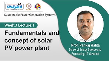 Lec 6: Fundamentals and concept of solar PV power plant