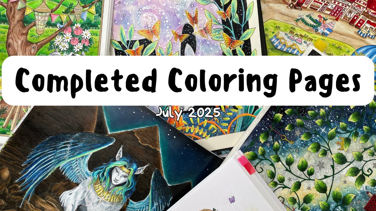 July 2025 Completed Pages | Buddy Colors, Challenges, and Prompts