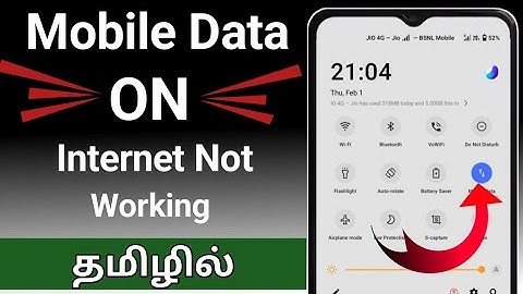 Mobile Data On But Internet Not Working/Internet  Not Working Tamil/Mobile Data Not Working Tamil