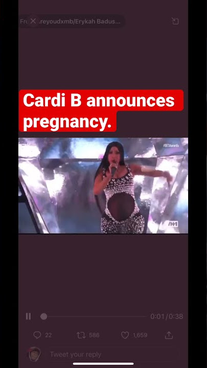 Cardi B shows off pregnancy at 2021 BET AWARDS. #cardib #betawards21