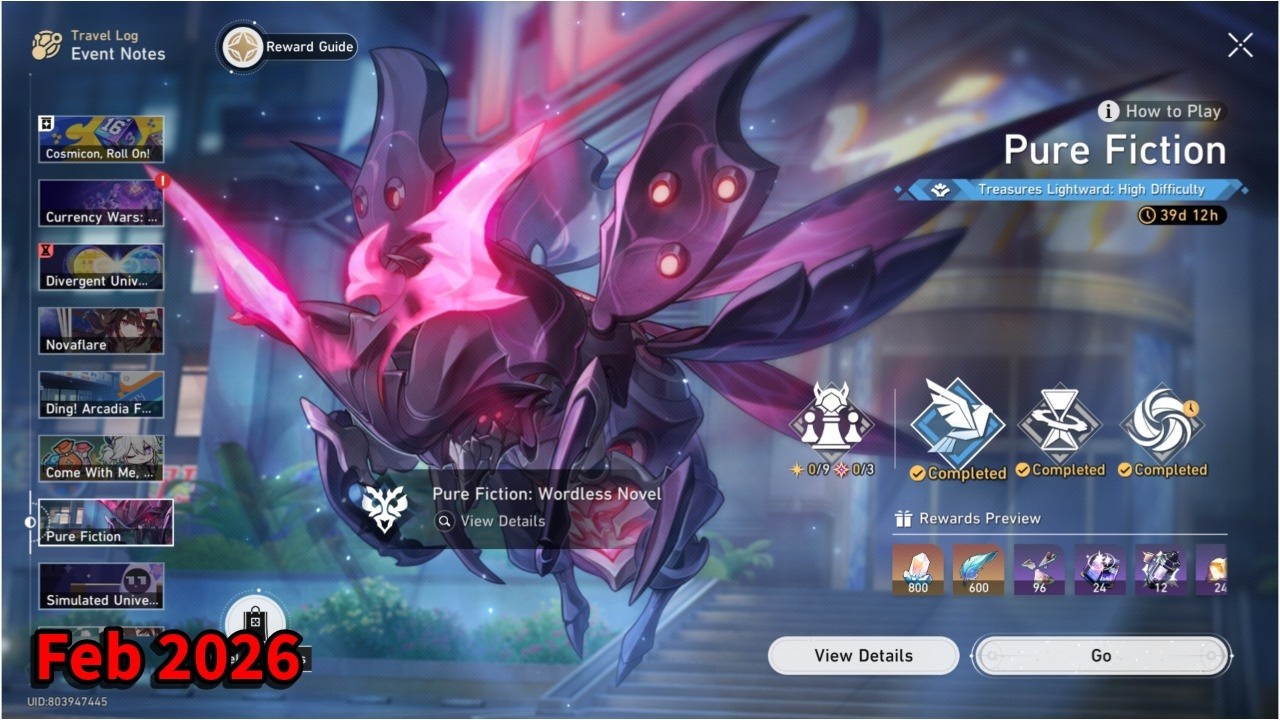 Pure Fiction Feb 2026 | HSR 4.0