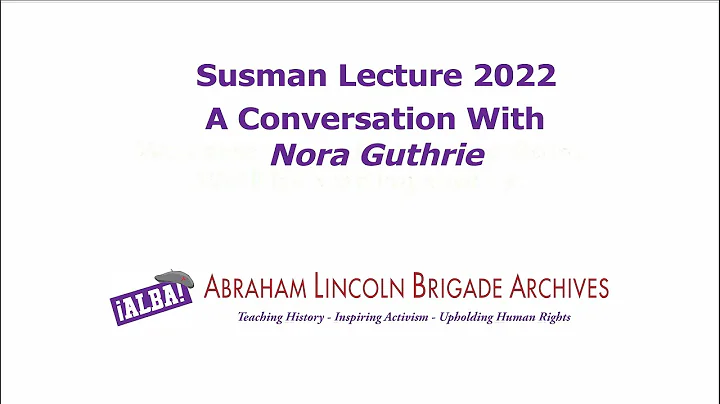 Susman Lecture 2022 Conversation with Nora Guthrie