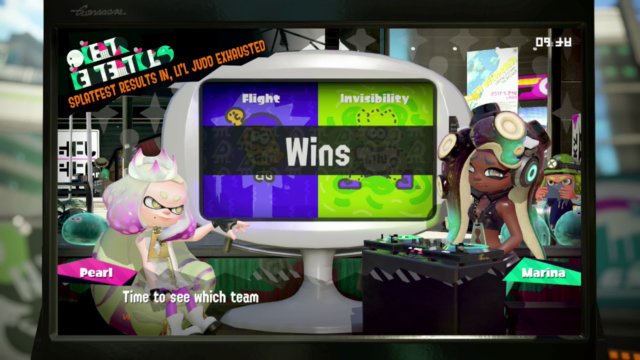 Splatoon 2 Splatfest NA Flight vs Invisibility results - YouTube