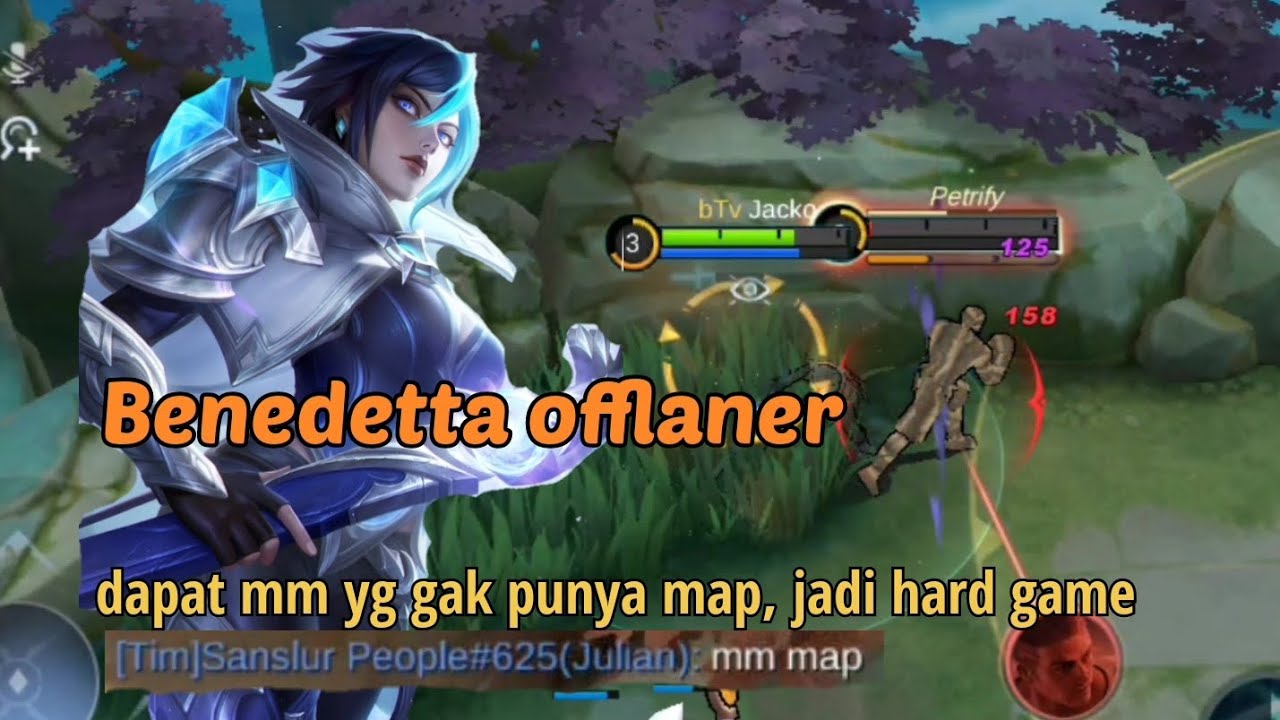 Benedetta offlaner | dapat mm yg jarang bantu war,, dikatain dulu baru bener mainnya | mlbb
