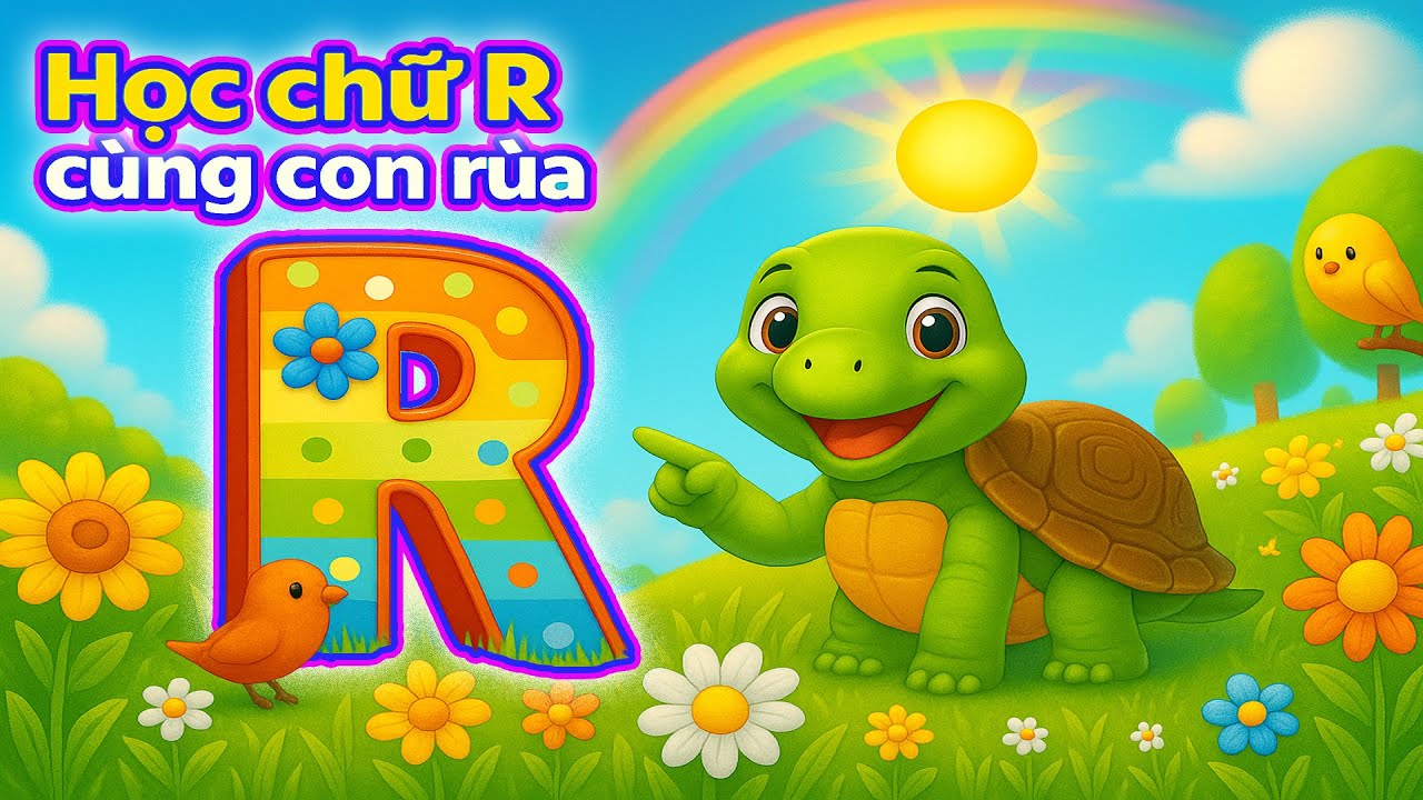 HỌC CHỮ R CÙNG CON RÙA🐢 HOẠT HÌNH ĐỘNG VẬT CHO BÉ ️NHẠC VUI NHỘN CHO BÉ ...