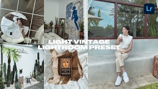 Light Vintage Preset - Free Lightroom Mobile Preset Free Download XMP & DNG | Vintage Filter