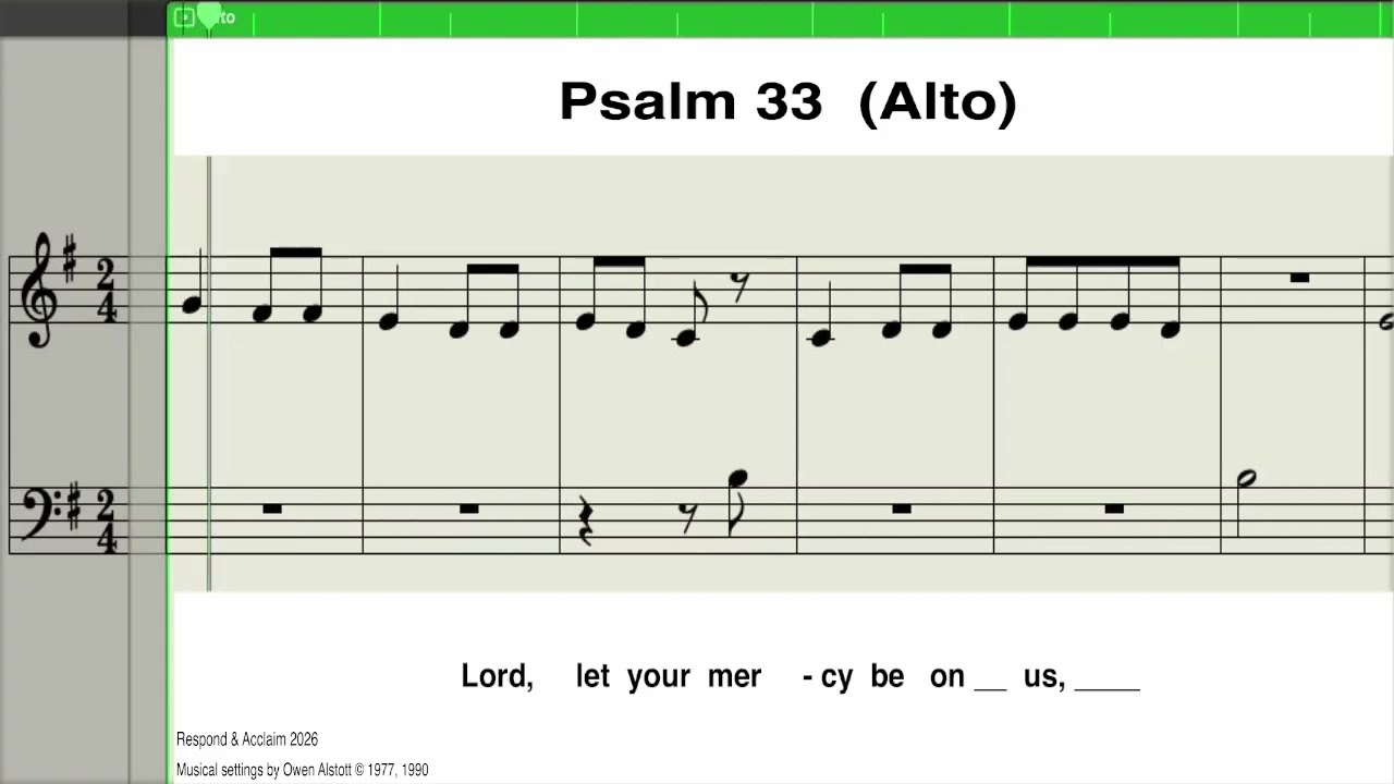 R&A Psalm, Second Sunday of Lent 2026, Psalm 33, Alto