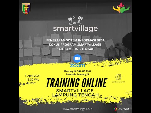 Training Online Program Smart Village Kab. Lampung Tengah
