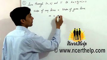 Prove that the line through the point  and parallel to the line Ax + By + C = 0 is