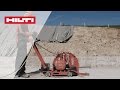 DEMO of the Hilti DSF 1030-TS floor saw cart with the DST 10-CA electric wall saw