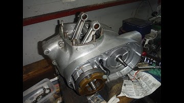 BSA A65T engine bottom end crank end float checking during rebuild.