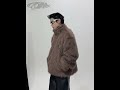 Faux-Fur Stand-Collar Short Coat - Plush Streetwear Jacket