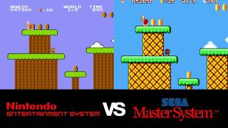 Comparativo: Super Mario Bros no NES vs Master System