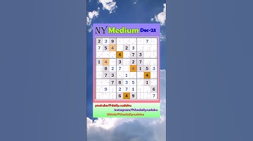 The New York Times Daily #Sudoku 2025-12-23 Medium #puzzle #games #education #braingames