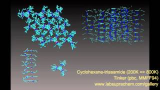 MD cyclohexane-trisamide 200 to 800 K