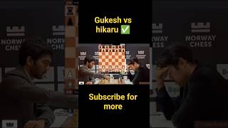 hikaru vs gukesh 💯 #gukesh #chess #hikaru #magnuscarlsen #games #gameplay #checkmate