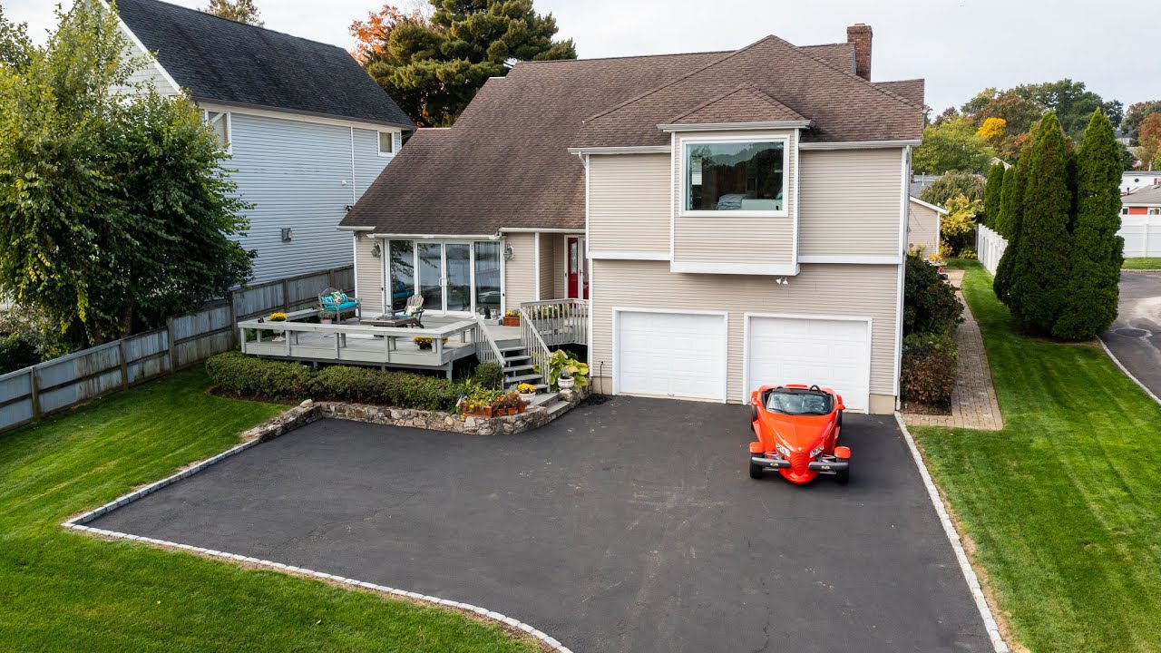 For Sale 109 Weed Ave Stamford, CT Drone Flythrough of Waterfront