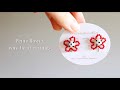 初心者でも簡単小さいお花のビーズピアスの作り方DIY making a handmade embroidery beads earrings｜ハンドメイドアクセサリービーズイヤリング