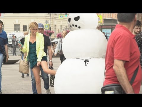 ЗЛОЙ СНЕГОВИК В РОССИИ /angry snowman in russia / ПОДСТАВА