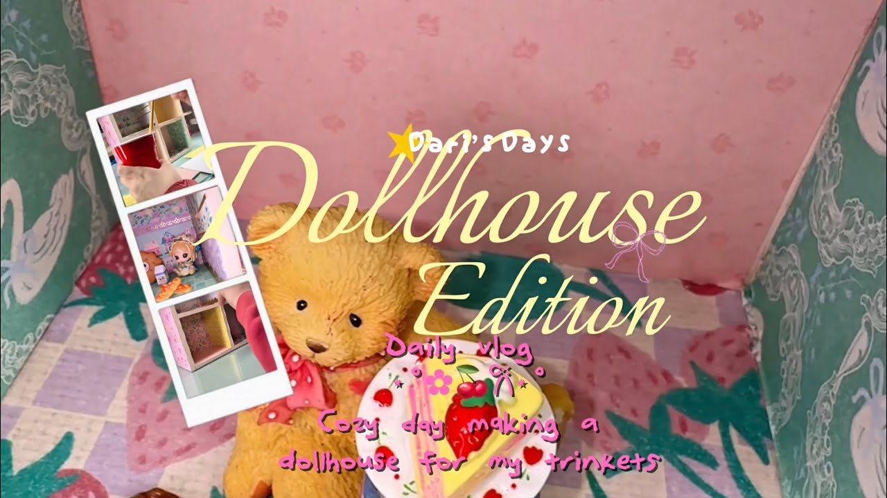 Cozy Crafting Dollhouse vlog ⋆˚꩜.ᐟ • making a dollhouse for my trinkets • part one 