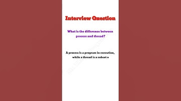 #fresher What is the difference between process and thread |Java Interview Questions #shorts #short