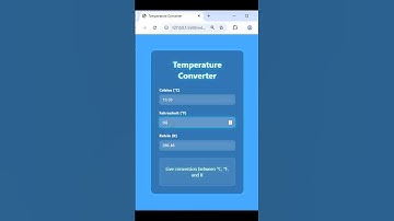 JavaScript Temperature Converter Program || Create A Temperature Converter In HTML CSS & JS #shorts