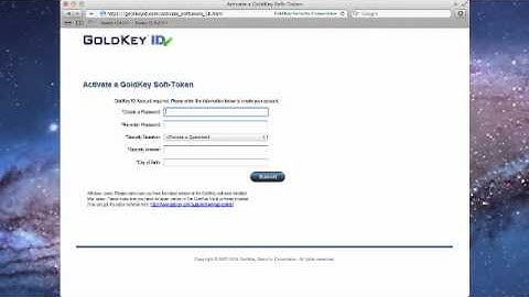 GoldKey Soft-Token App Demo for iPhone / iPad