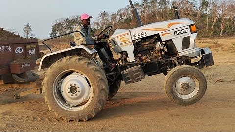 Eicher 333 And Mahindra 415 Di Mud Loading | Jcb 3dx Backhoe Machine Jcb and Tractor Video