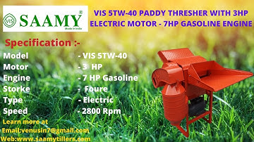 VIS 5TW-40 PADDY THRESHER WITH 3HP ELECTRIC MOTOR - 7HP GASOLINE ENGINE