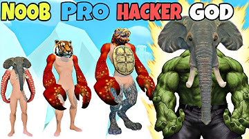 NOOB vs PRO vs HACKER vs GOD in Merge Animals 3D (New Update)