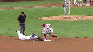 PHI@SD: Ruiz catches Maybin stealing second