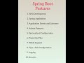 Spring Boot Features #springboot #springbootfeatures ##springframework #java