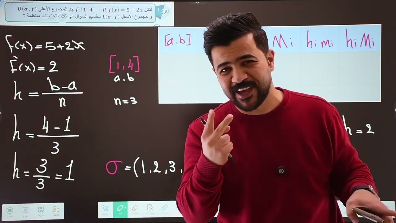 الفصل الرابع (التكامل) المجاميع العليا والمجاميع السفلى (1)