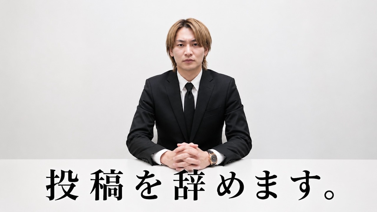 今まで折れずに頑張ってきた投稿を辞める理由だけ聞いてください。