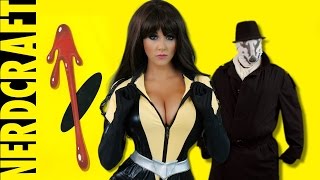 How to Make Watchmen Rorschach Mask - Nerdcraft ft Silk Spectre Cosplay | Screen Team