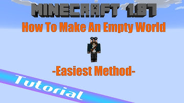 Minecraft Tutorials: How To Make An Empty World (Void World) -Vanilla-