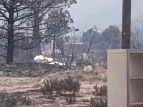 Fire, Southern California, Acton, Aliso Canyon, RANCH - RAW FOOTAGE CLOSE TO FIRE